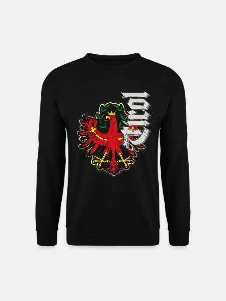Tirol Tiroler Adler Wappen Retro Vintage Bua Madl - Unisex Pullover - Schwarz
