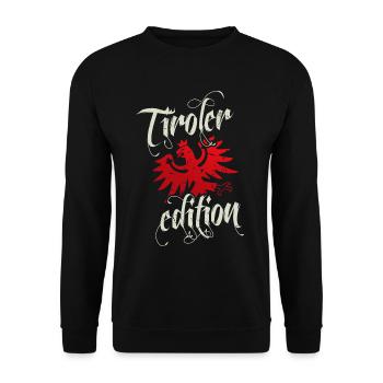 Tirol Tiroler Edition Adler Wappen Retro - Unisex Pullover - Schwarz - Vorne - Alina (178cm) & Michal (187cm)