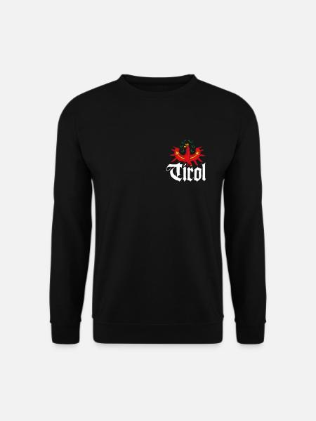 Tirol Tiroler Adler Wappen klein dezent auf Brust - Unisex Pullover - Schwarz