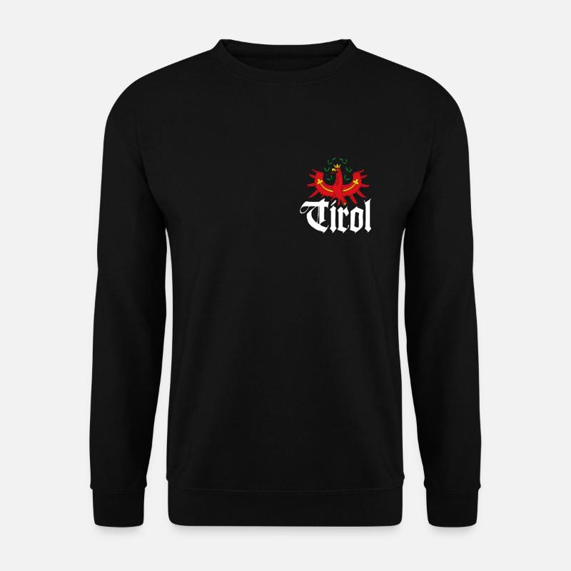 Tirol Tiroler Adler Wappen klein dezent auf Brust - Unisex Pullover - Schwarz