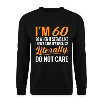 60th birthday - Unisex Sweatshirt - black - Front - Alina (178cm) & Michal (187cm)
