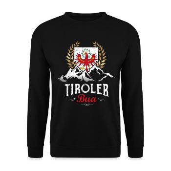 Tiroler Bua Tirol - Unisex Pullover - Schwarz - Vorne - Alina (178cm) & Michal (187cm)