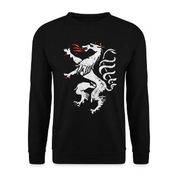 Steiermark Panther Wappen Retro - Unisex Pullover - Schwarz - Vorne - Alina (178cm) & Michal (187cm)