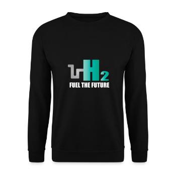 Wasserstoff Auto H2 KFZ Umweltschutz Zukunft - Unisex Pullover - Schwarz - Vorne - Alina (178cm) & Michal (187cm)