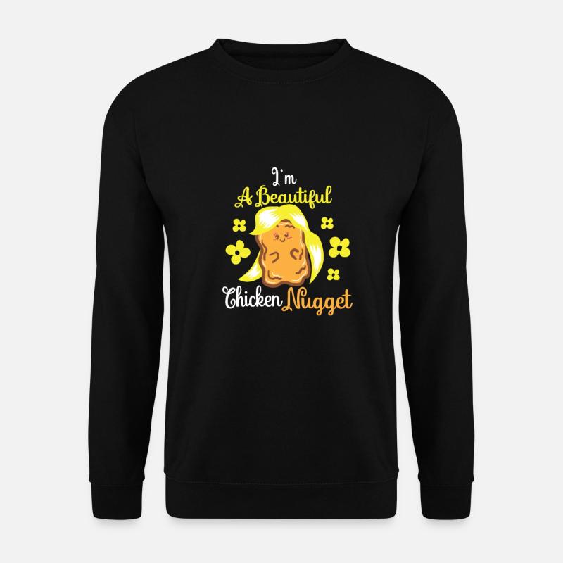 Chicken Nugget Nuggets Hähnchen Süß - Unisex Pullover - Schwarz
