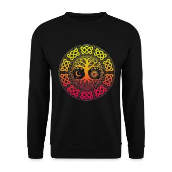 Yggdrasil Arbre de Vie Viking Symbole nordique - Sweat-shirt Unisexe - noir - Devant - Alina (178cm) & Michal (187cm)