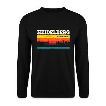 Heidelberg - Unisex Sweatshirt - black - Front - Alina (178cm) & Michal (187cm)