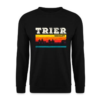 Trier - Unisex Pullover - Schwarz - Vorne - Alina (178cm) & Michal (187cm)