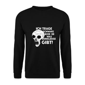 Schwarze Kleidung Gothik Emo Rock - Unisex Pullover - Schwarz - Vorne - Alina (178cm) & Michal (187cm)