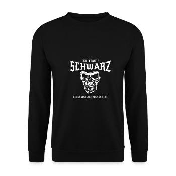 Schwarze Kleidung Gothik Emo Rock - Unisex Pullover - Schwarz - Vorne - Alina (178cm) & Michal (187cm)