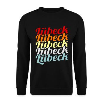 Lübeck - Unisex Sweatshirt - black - Front - Alina (178cm) & Michal (187cm)