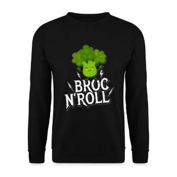 Broccoli - Unisex Sweatshirt - black - Front - Alina (178cm) & Michal (187cm)