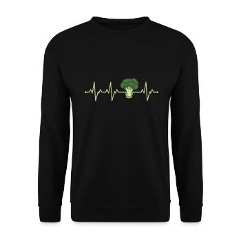 Broccoli - Unisex Sweatshirt - black - Front - Alina (178cm) & Michal (187cm)