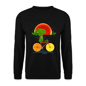 Broccoli - Unisex Sweatshirt - black - Front - Alina (178cm) & Michal (187cm)