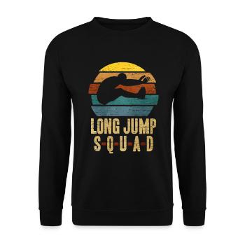 Saut en longueur - Sweat-shirt Unisexe - noir - Devant - Alina (178cm) & Michal (187cm)
