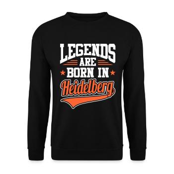 Heidelberg - Unisex Sweatshirt - black - Front - Alina (178cm) & Michal (187cm)