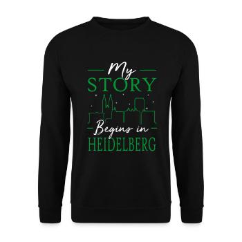 Heidelberg - Unisex Sweatshirt - black - Front - Alina (178cm) & Michal (187cm)