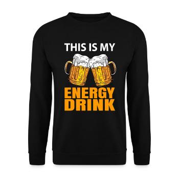 Beer Energy Drink Gift - Unisex Sweatshirt - black - Front - Alina (178cm) & Michal (187cm)