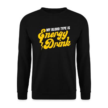 Energy Drink - Unisex Pullover - Schwarz - Vorne - Alina (178cm) & Michal (187cm)