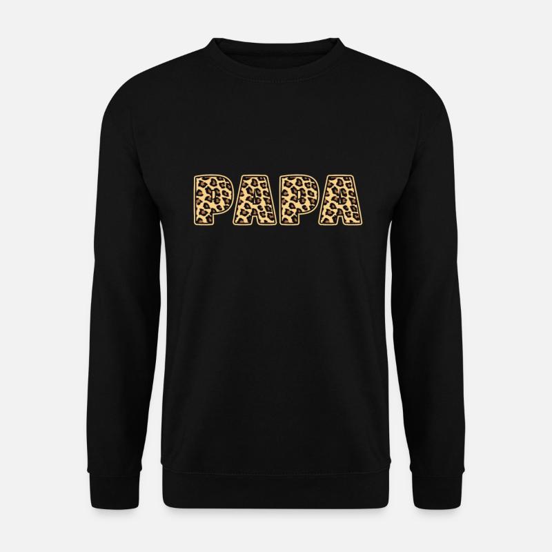 Papa Leopard Pattern Cadeau - Sweat-shirt Unisexe - noir