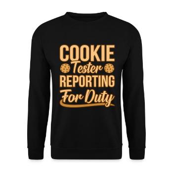 Biscuits - Sweat-shirt Unisexe - noir - Devant - Alina (178cm) & Michal (187cm)