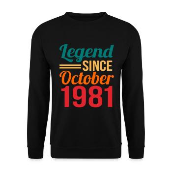 1981 - Sweat-shirt Unisexe - noir - Devant - Alina (178cm) & Michal (187cm)