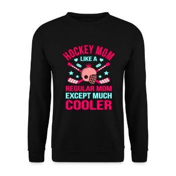 Hockey Eishockey Frauen Lustig Geschenk - Unisex Pullover - Schwarz - Vorne - Alina (178cm) & Michal (187cm)