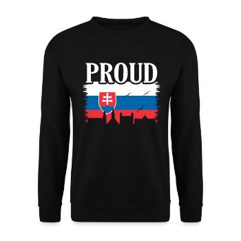 Slovakia - Unisex Sweatshirt - black - Front - Alina (178cm) & Michal (187cm)