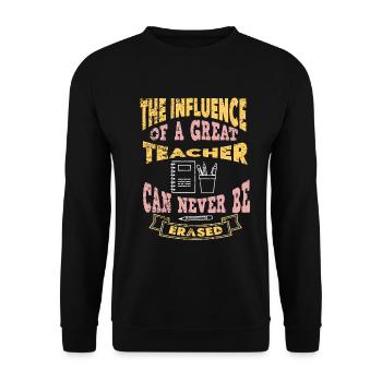 Lehrer Einfluss Lehramt Schule Schullehrer - Unisex Pullover - Schwarz - Vorne - Alina (178cm) & Michal (187cm)