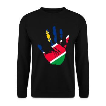 Namibia - Unisex Sweatshirt - black - Front - Alina (178cm) & Michal (187cm)