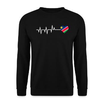Namibia - Unisex Sweatshirt - black - Front - Alina (178cm) & Michal (187cm)
