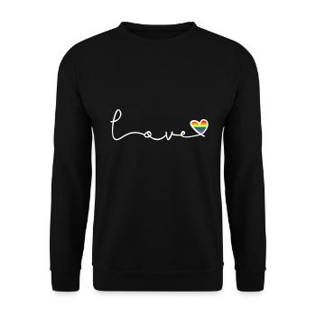 LGBT Gay Amour Amour Egalité Gay - Sweat-shirt Unisexe - noir - Devant - Alina (178cm) & Michal (187cm)