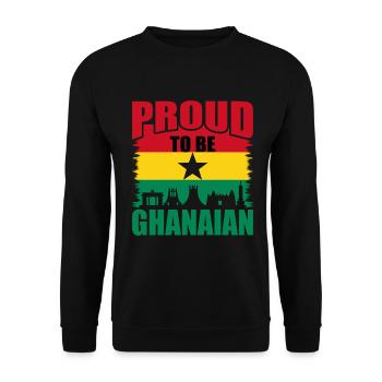 Ghana - Unisex Sweatshirt - black - Front - Alina (178cm) & Michal (187cm)
