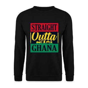 Ghana - Unisex Sweatshirt - black - Front - Alina (178cm) & Michal (187cm)