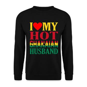 Ghana - Unisex Sweatshirt - black - Front - Alina (178cm) & Michal (187cm)
