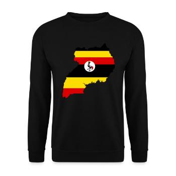 Uganda - Unisex Sweatshirt - black - Front - Alina (178cm) & Michal (187cm)