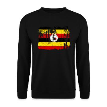 Uganda - Unisex Sweatshirt - black - Front - Alina (178cm) & Michal (187cm)