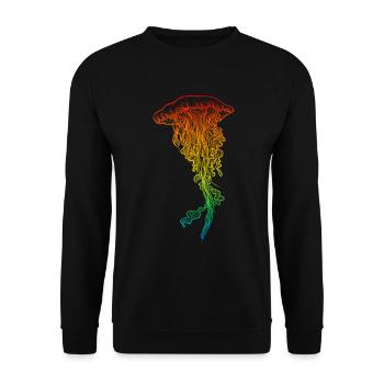 Qualle - Unisex Pullover - Schwarz - Vorne - Alina (178cm) & Michal (187cm)