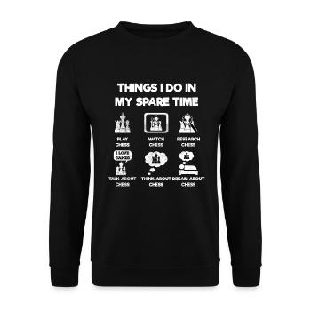 Idée cadeau Checkmate Chess - Sweat-shirt Unisexe - noir - Devant - Alina (178cm) & Michal (187cm)