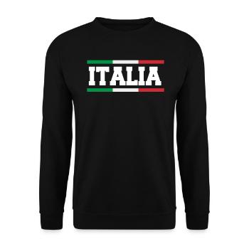 Italie Drapeau Italien Italia Fierté Italienne - Sweat-shirt Unisexe - noir - Devant - Alina (178cm) & Michal (187cm)