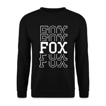Fox - Unisex Sweatshirt - black - Front - Alina (178cm) & Michal (187cm)
