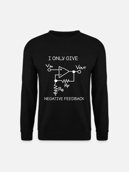 Negative Feedback Strom Spannung Positiv - Unisex Pullover - Schwarz