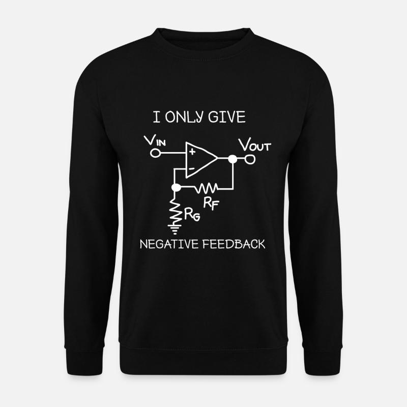 Negative Feedback Strom Spannung Positiv - Unisex Pullover - Schwarz