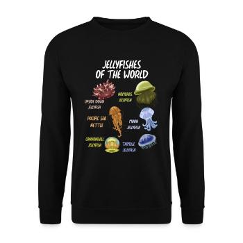 Qualle - Unisex Pullover - Schwarz - Vorne - Alina (178cm) & Michal (187cm)