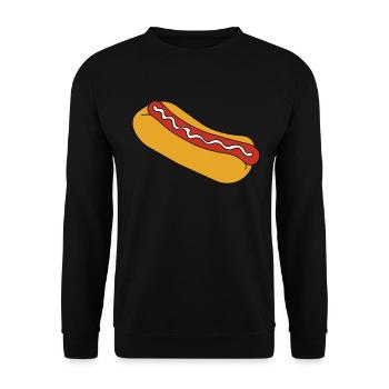 Hot Dog Fast Food Sausage Rolls - Sweat-shirt Unisexe - noir - Devant - Alina (178cm) & Michal (187cm)