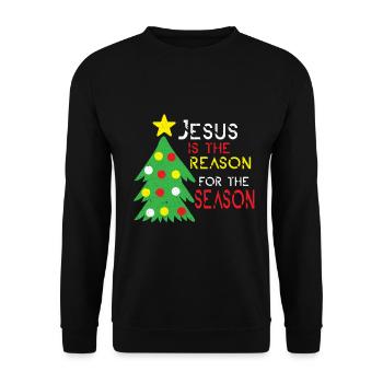 Jésus Noël Christ Église Croyant Foi - Sweat-shirt Unisexe - noir - Devant - Alina (178cm) & Michal (187cm)