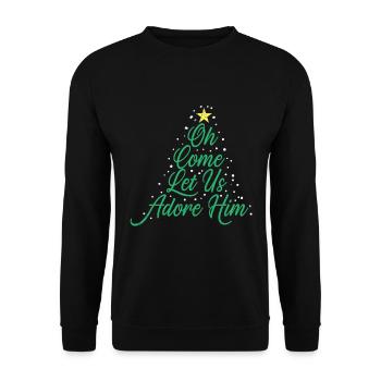 Jésus Noël Christ Église Croyant Foi - Sweat-shirt Unisexe - noir - Devant - Alina (178cm) & Michal (187cm)