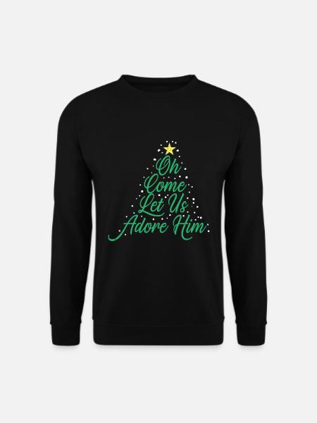 Jesus Weihnachten Christ Kirche Gläubig Glaube - Unisex Pullover - Schwarz