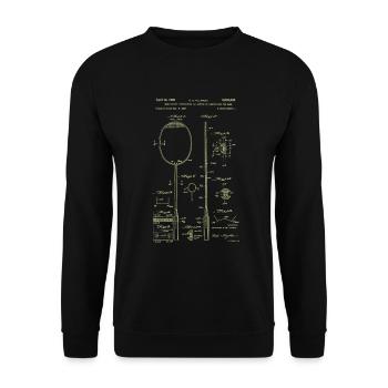 Lustiger Pickleball Badminton Federball - Unisex Pullover - Schwarz - Vorne - Alina (178cm) & Michal (187cm)