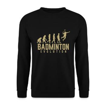 Lustiger Pickleball Badminton Federball - Unisex Pullover - Schwarz - Vorne - Alina (178cm) & Michal (187cm)